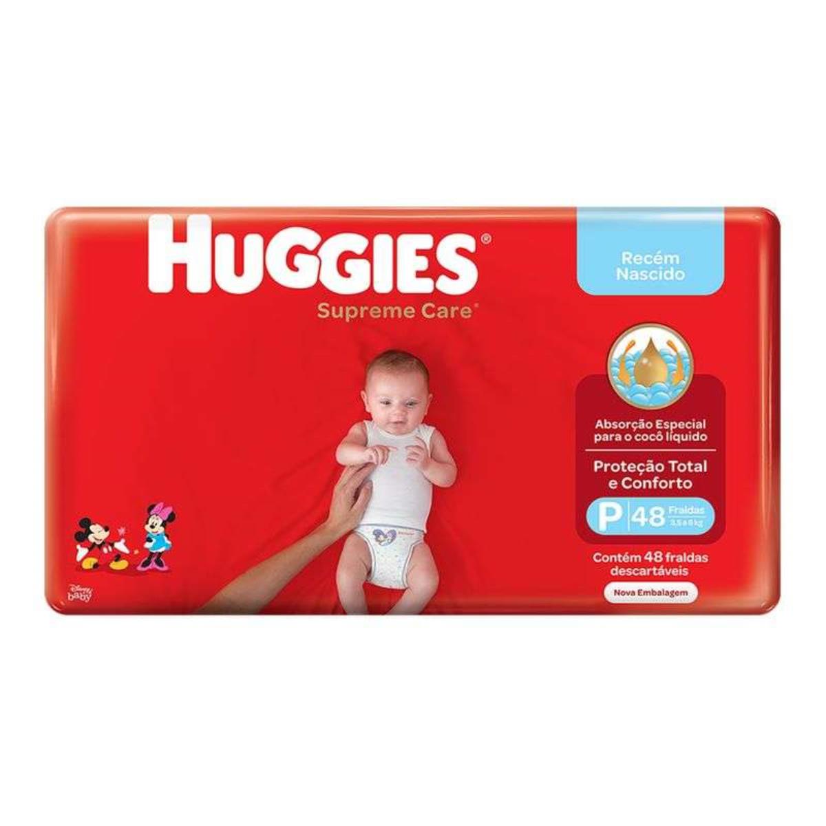 HUGGIES FRALDA DISNEY SUPREME CARE TAMANHO P COM 48 UNIDADES