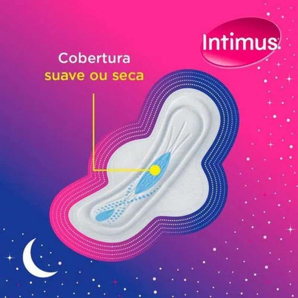 INTIMUS GEL ABSORVENTE NOTURNO COM ABAS 30 UNIDADES